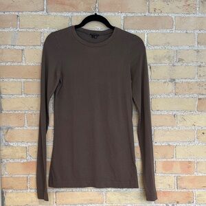 Theory Brown Long Sleeve T-Shirt